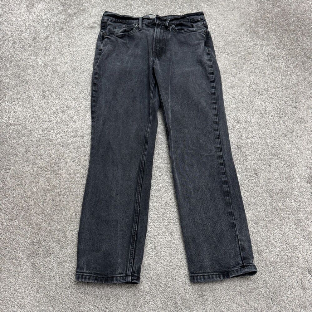 Everlane The Original Cheeky Crop Denim Jeans Womens 2 Black Organic Cotton Slim